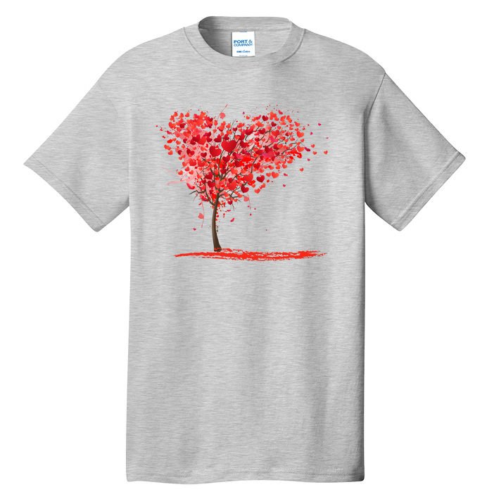 Valentines Day Heart Shaped Tree Tall T-Shirt