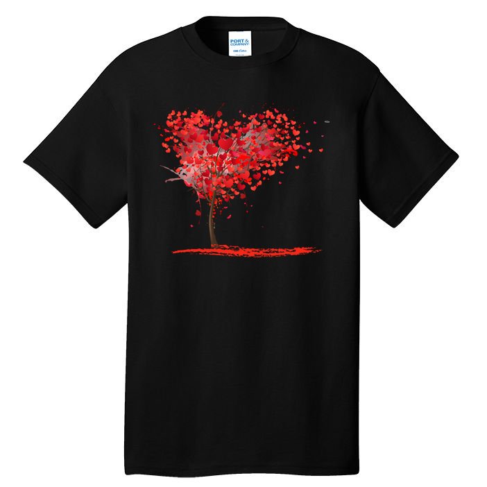 Valentines Day Heart Shaped Tree Tall T-Shirt