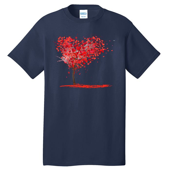 Valentines Day Heart Shaped Tree Tall T-Shirt