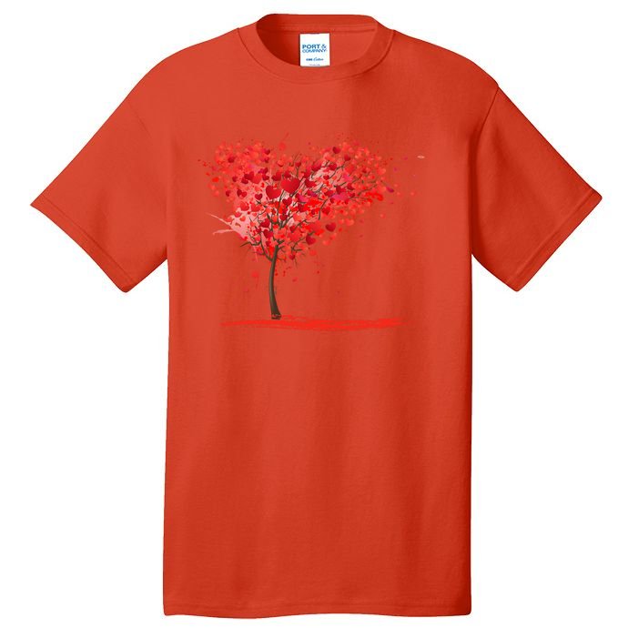 Valentines Day Heart Shaped Tree Tall T-Shirt