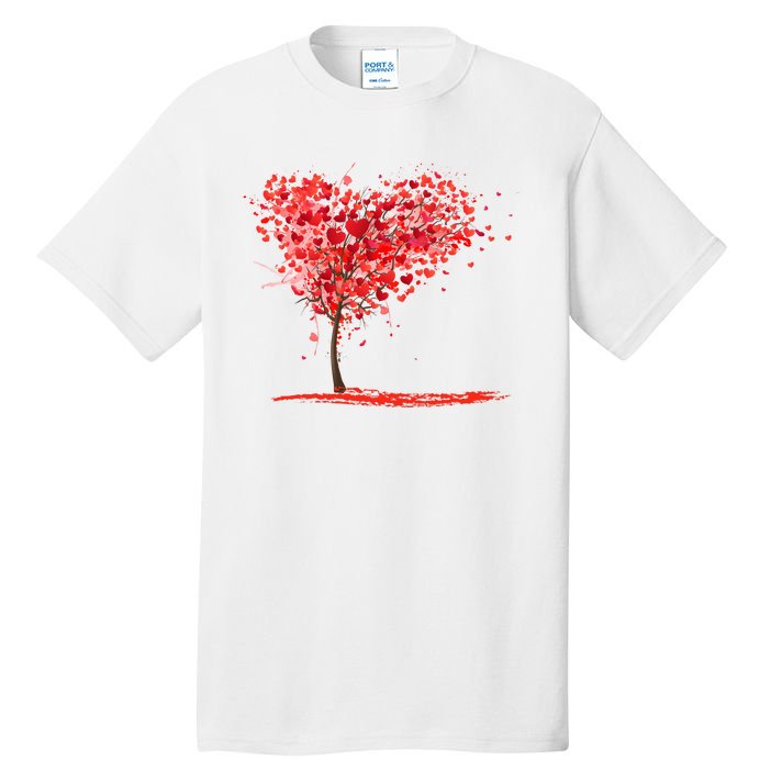 Valentines Day Heart Shaped Tree Tall T-Shirt