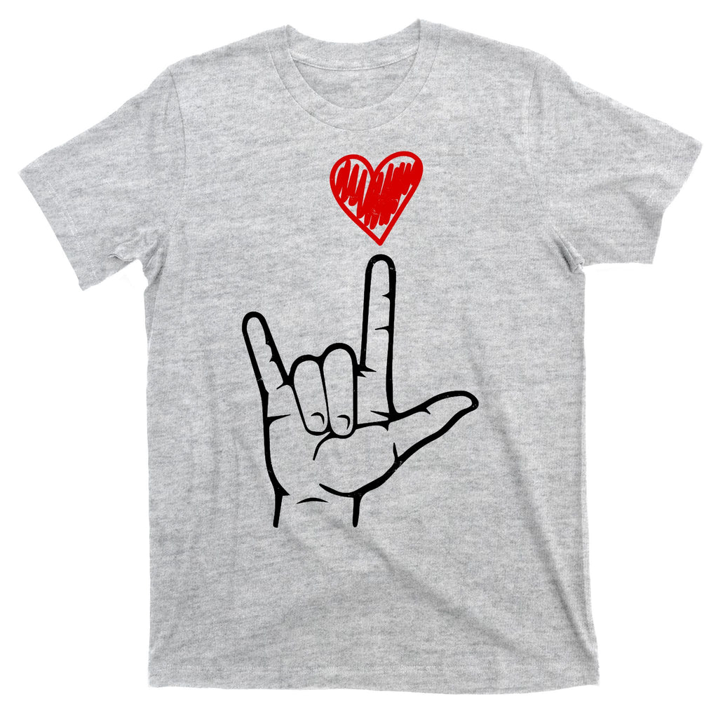 Valentines Day I Love You Hand Sign Asl T-Shirt