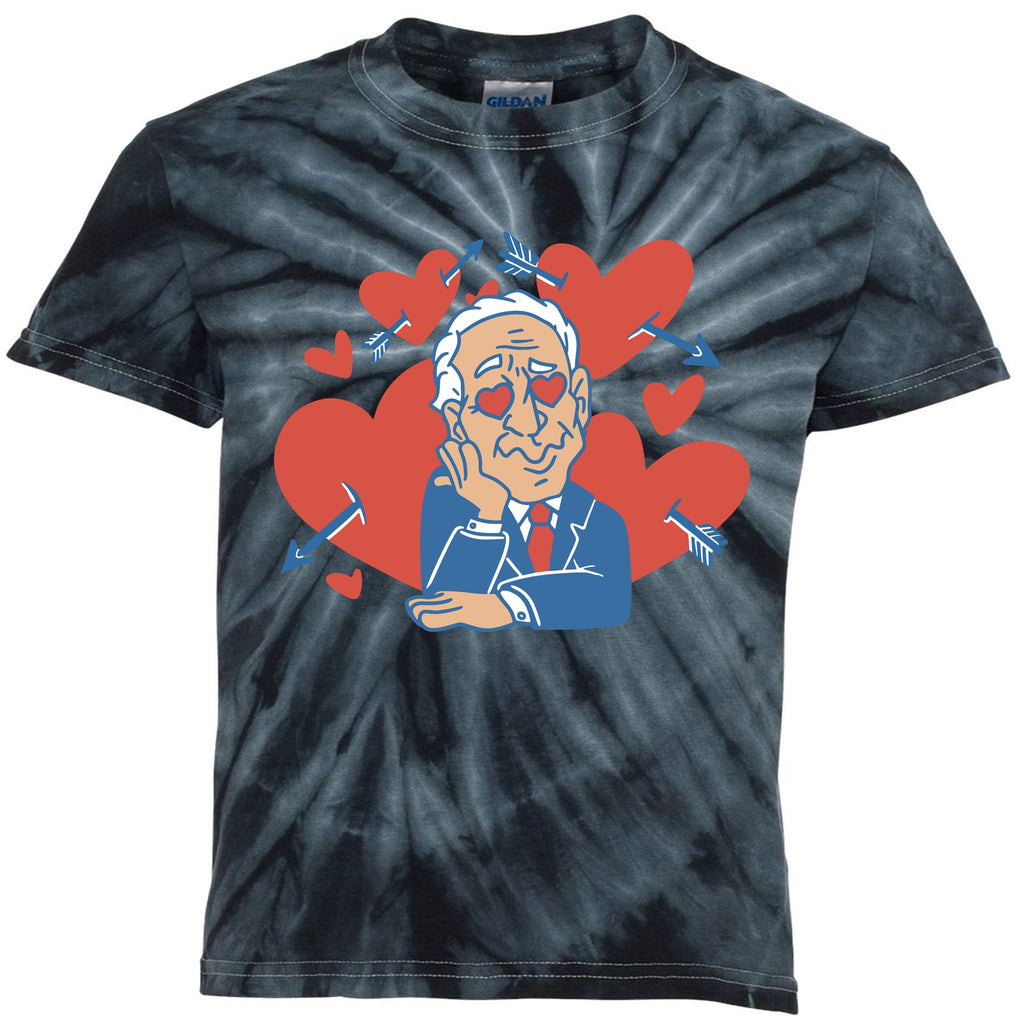 Valentine's Day Joe Biden Funny Kids Tie-Dye T-Shirt