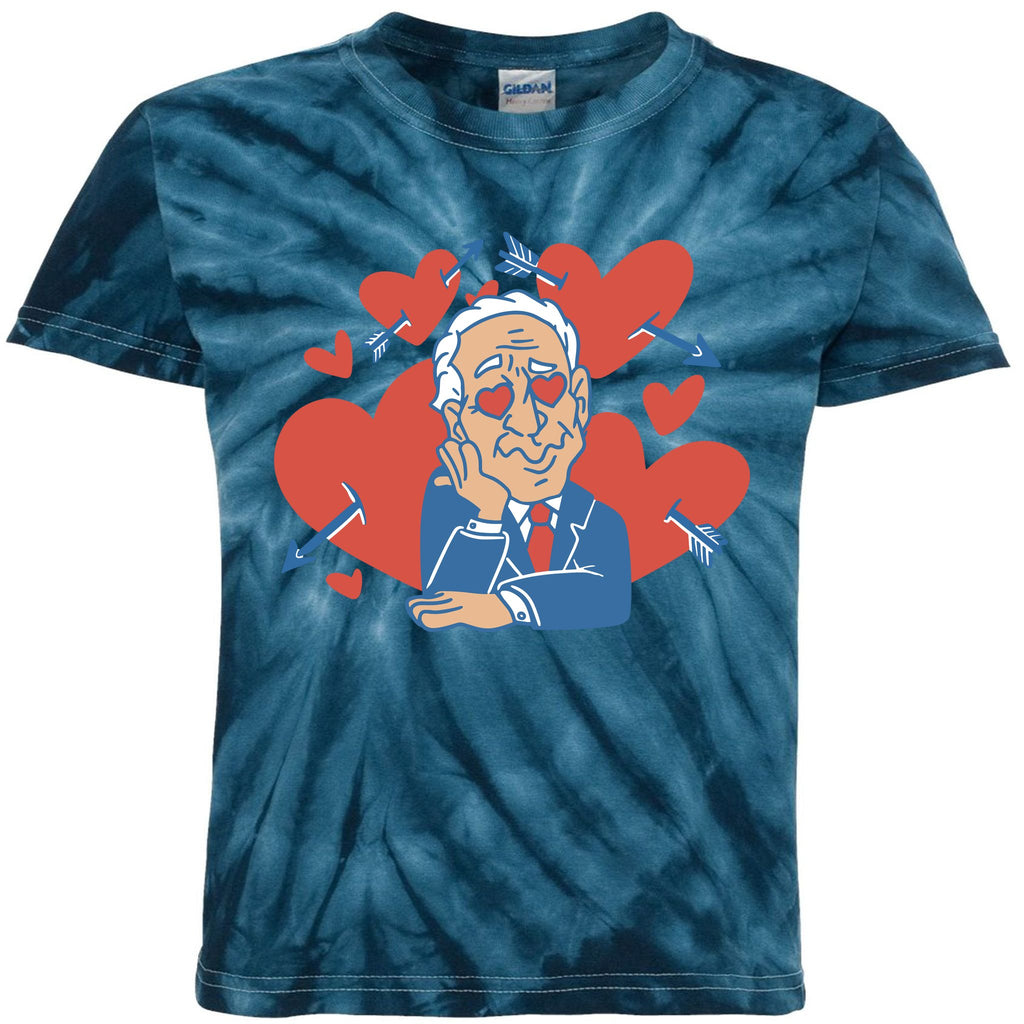 Valentine's Day Joe Biden Funny Kids Tie-Dye T-Shirt