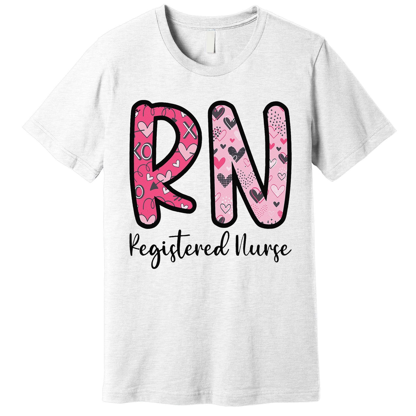 Valentines Day Nurse Cute Rn Medical Job Registered Nurse Premium T-Shirt