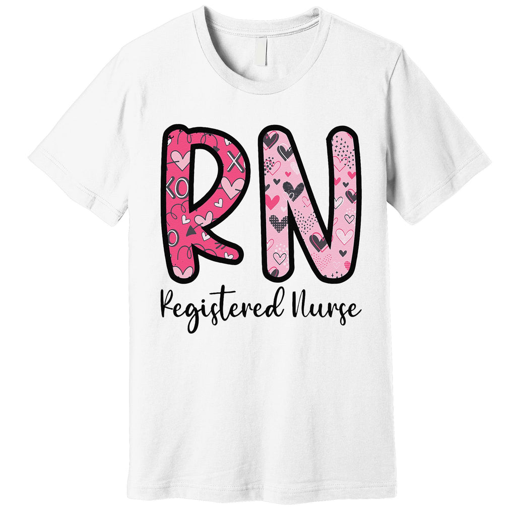 Valentines Day Nurse Cute Rn Medical Job Registered Nurse Premium T-Shirt