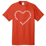 Valentines Day Paw Print Heart Dog Cat Owner Tall T-Shirt