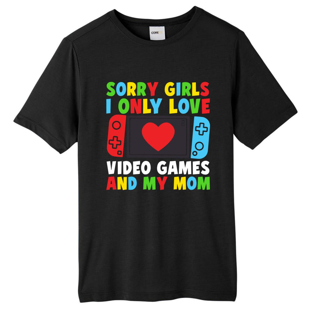 Valentine Day Sorry I Only Love Video Games And My Mom Funny Gift Tall Fusion ChromaSoft Performance T-Shirt