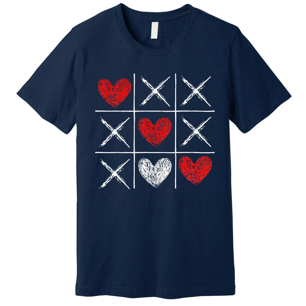 Valentines Day Tictactoe Xoxo Funny Valentine Gifts Premium T-Shirt