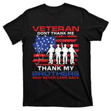 Veteran Don't Thank Me T-Shirt