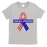Vegas Strong USA Flag Ribbon T-Shirt