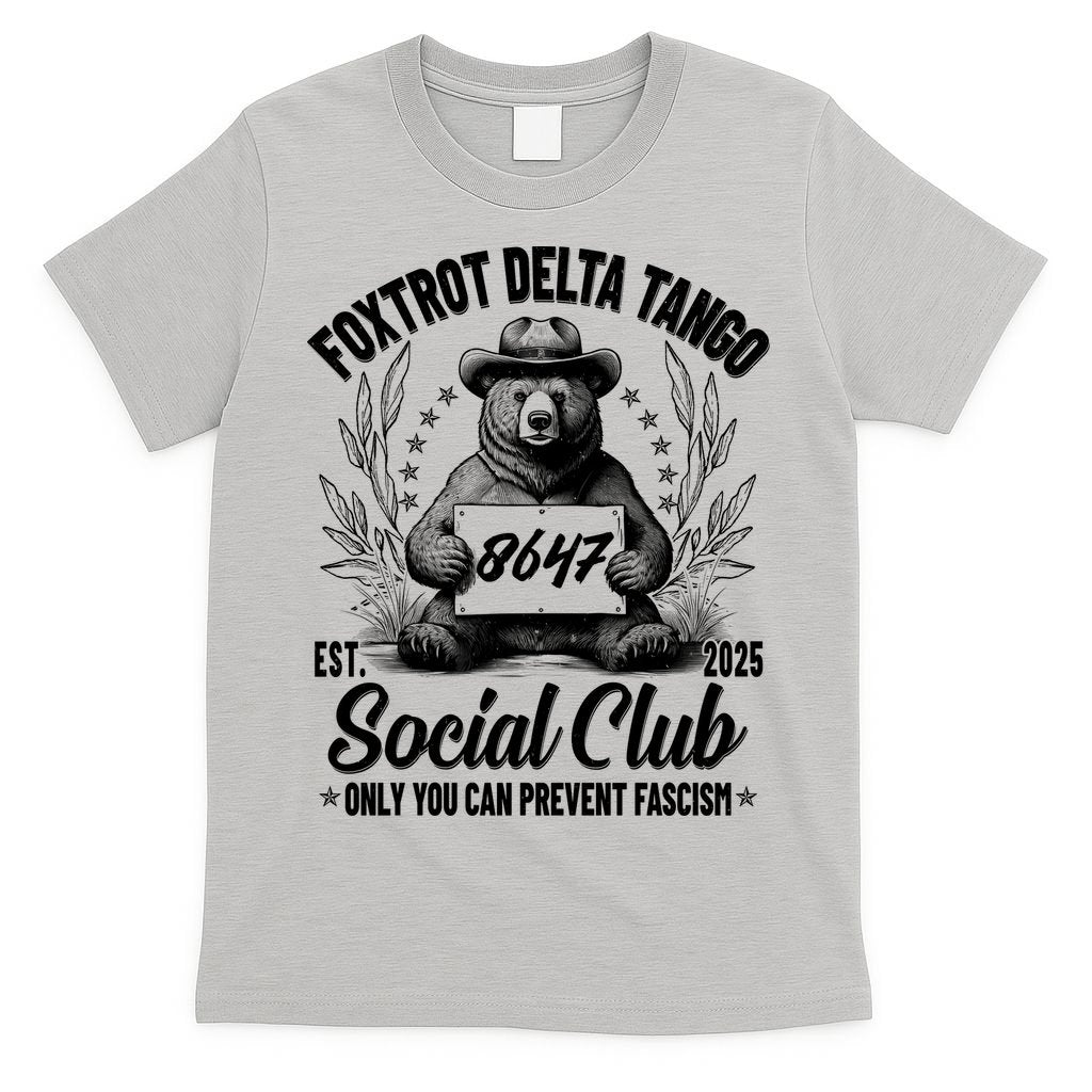 Vintage Foxtrot Delta Tango Social Club 8647 Ranger Bear T-Shirt