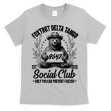 Vintage Foxtrot Delta Tango Social Club 8647 Ranger Bear T-Shirt