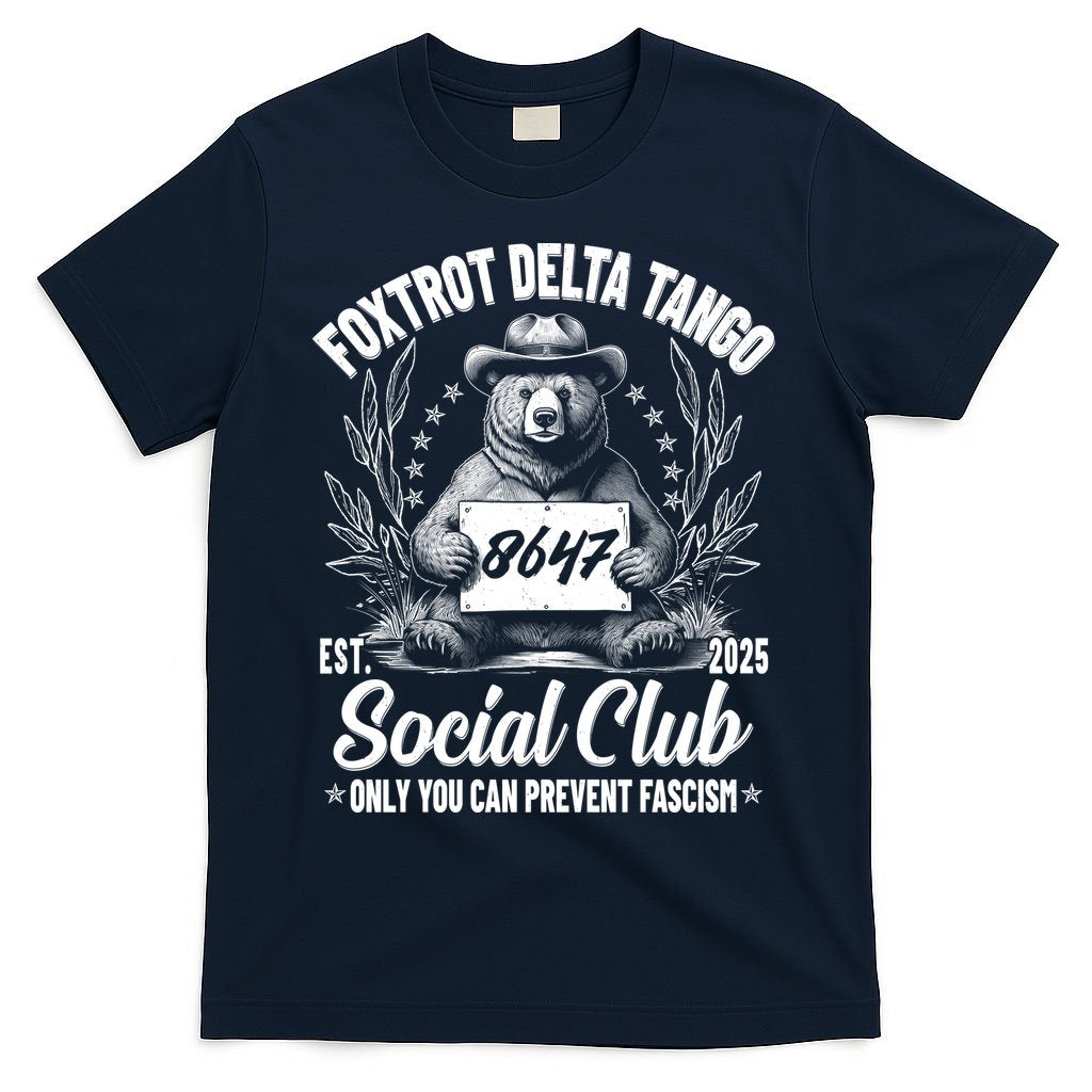 Vintage Foxtrot Delta Tango Social Club 8647 Ranger Bear T-Shirt