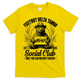 Vintage Foxtrot Delta Tango Social Club 8647 Ranger Bear T-Shirt