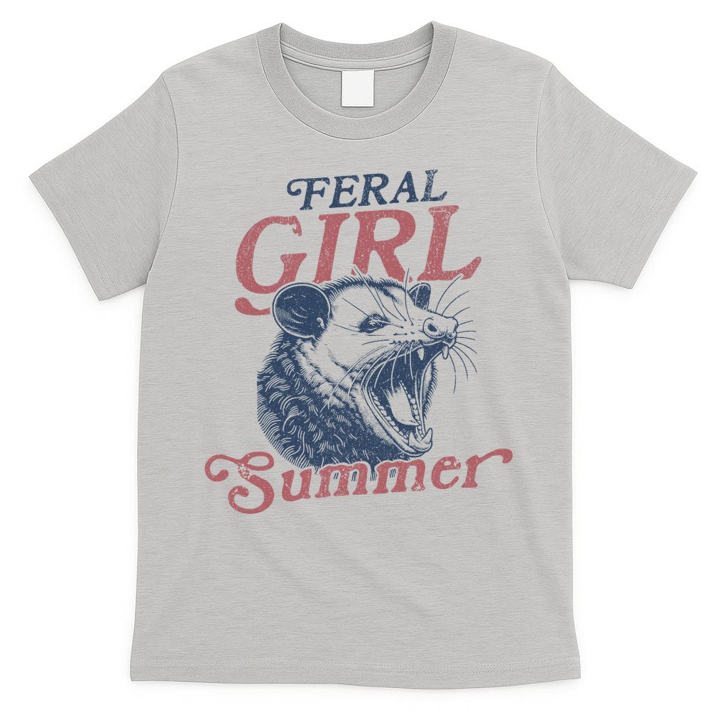 Vintage Feral Girl Summer Opossum T-Shirt