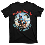 Vintage Greetings From The Gulf Of America Uncle Sam T-Shirt
