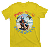 Vintage Greetings From The Gulf Of America Uncle Sam T-Shirt
