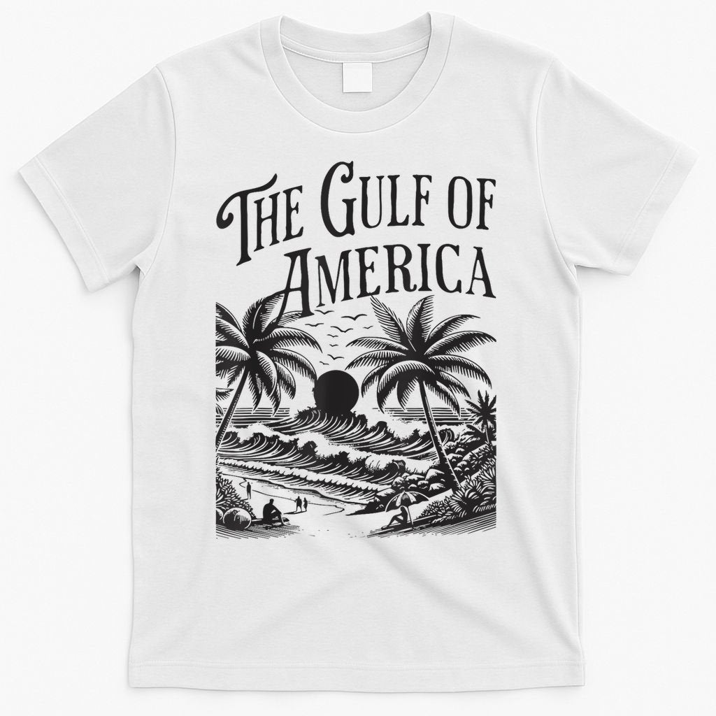 Vintage Gulf Of Usa America Beach Palm Summer Vacation T-Shirt