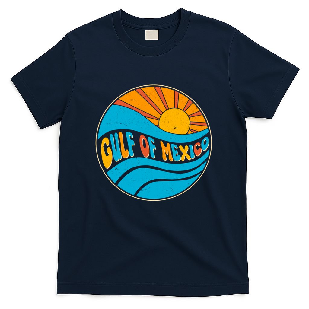 Vintage Gulf of Mexico Retro Sun Emblem T-Shirt