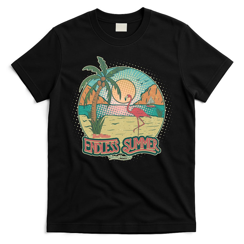 Vintage Good Vacation Endless Summer Tropical Paradise T-Shirt