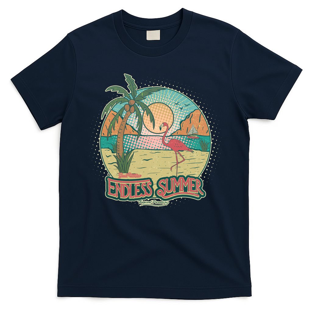Vintage Good Vacation Endless Summer Tropical Paradise T-Shirt