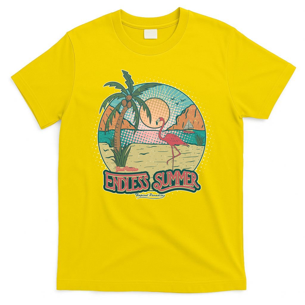 Vintage Good Vacation Endless Summer Tropical Paradise T-Shirt