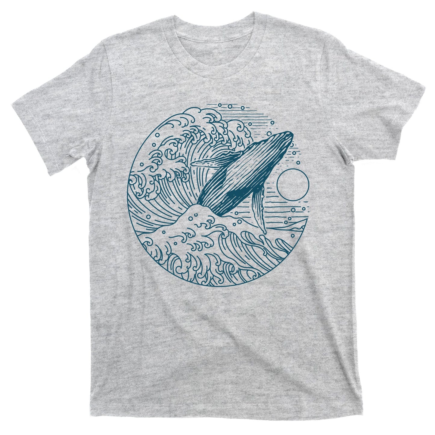 Vintage Great Wave Leaping Humpback Whale T-Shirt