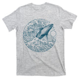 Vintage Great Wave Leaping Humpback Whale T-Shirt