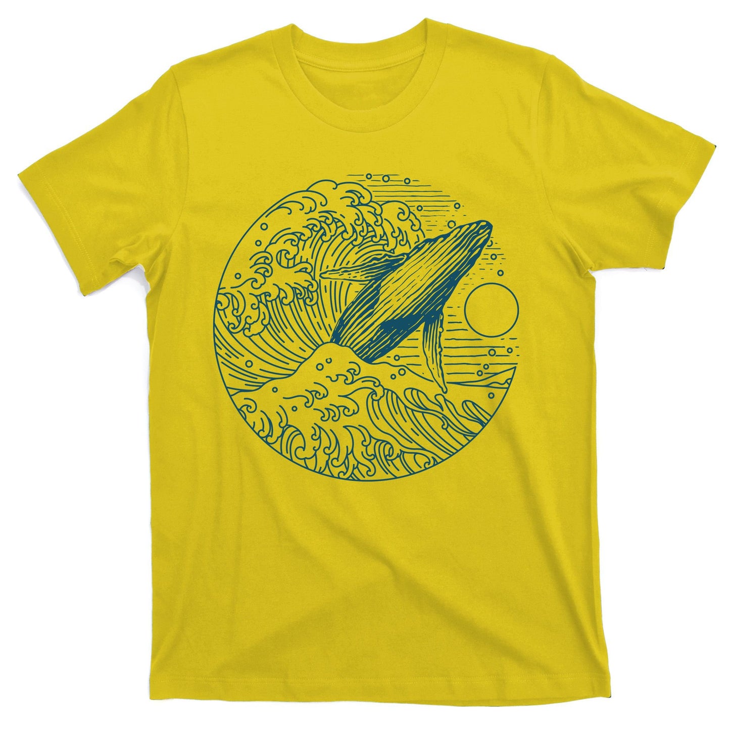 Vintage Great Wave Leaping Humpback Whale T-Shirt