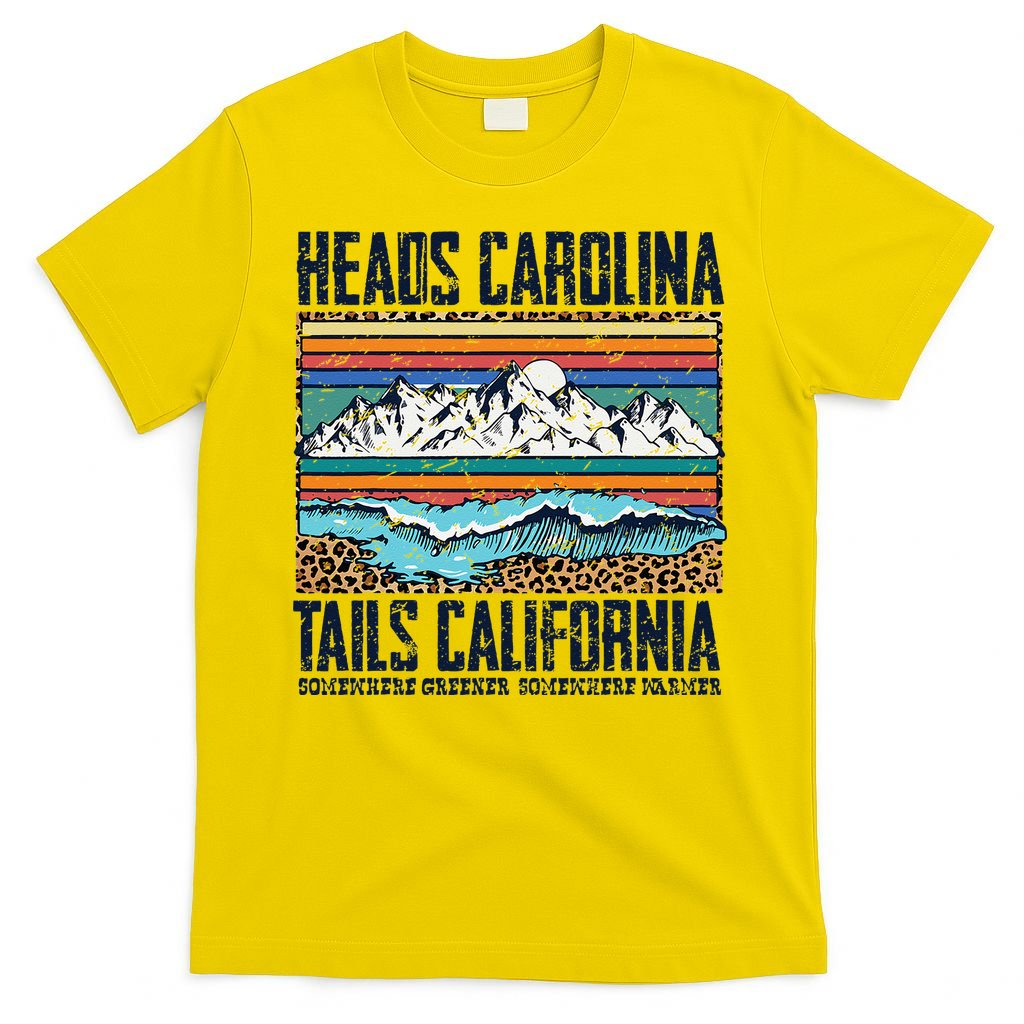 Vintage Heads Carolina Tail California Summer Beach Paradise T-Shirt