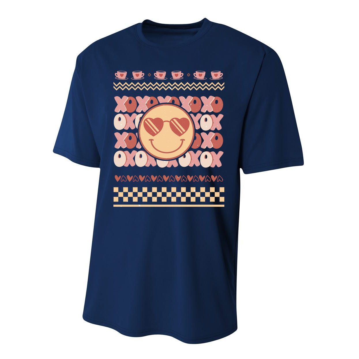 Valentine Happy Face Ugly Valentine Performance Sprint T-Shirt