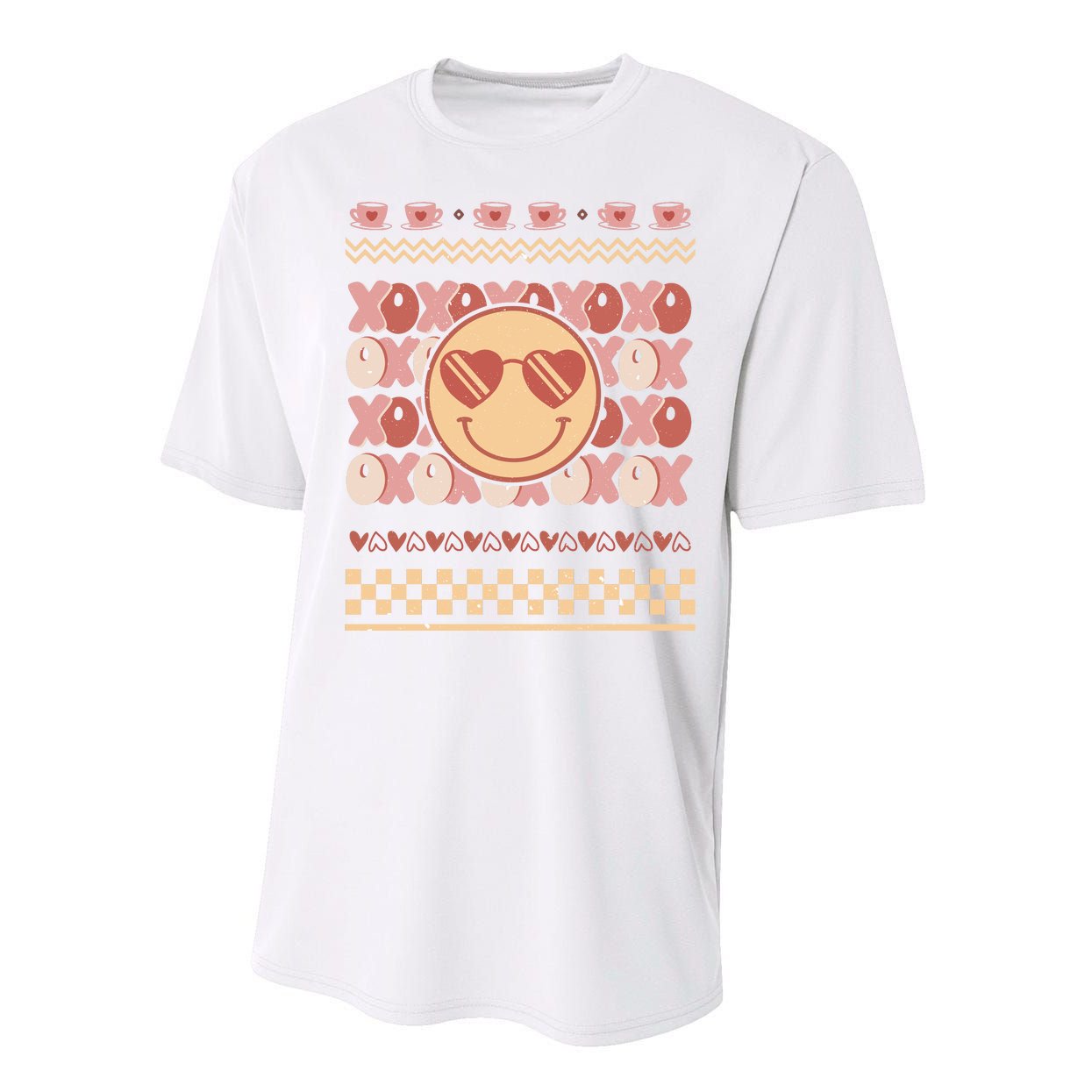 Valentine Happy Face Ugly Valentine Performance Sprint T-Shirt