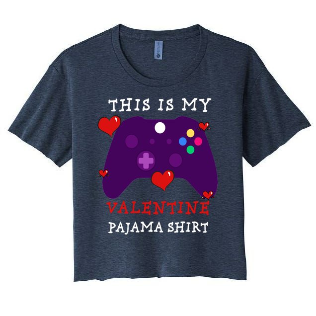 Video Games This Is My Valentine Pajama Women's Crop Top Tee