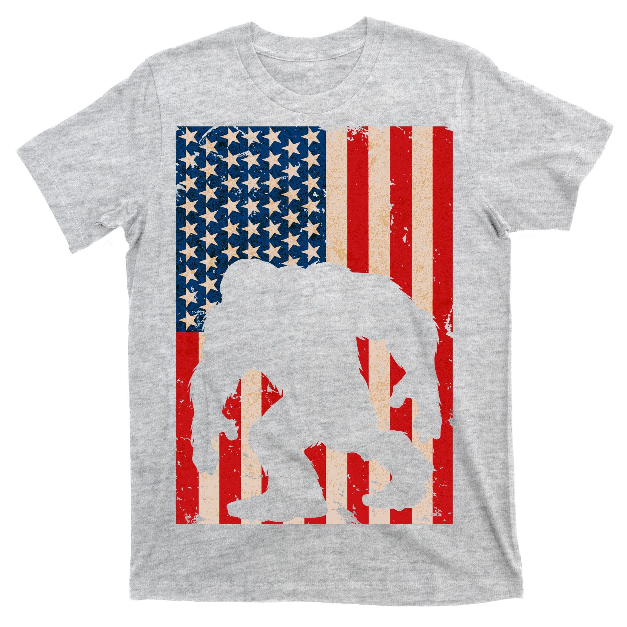 Vintage Bigfoot American Flag T-Shirt