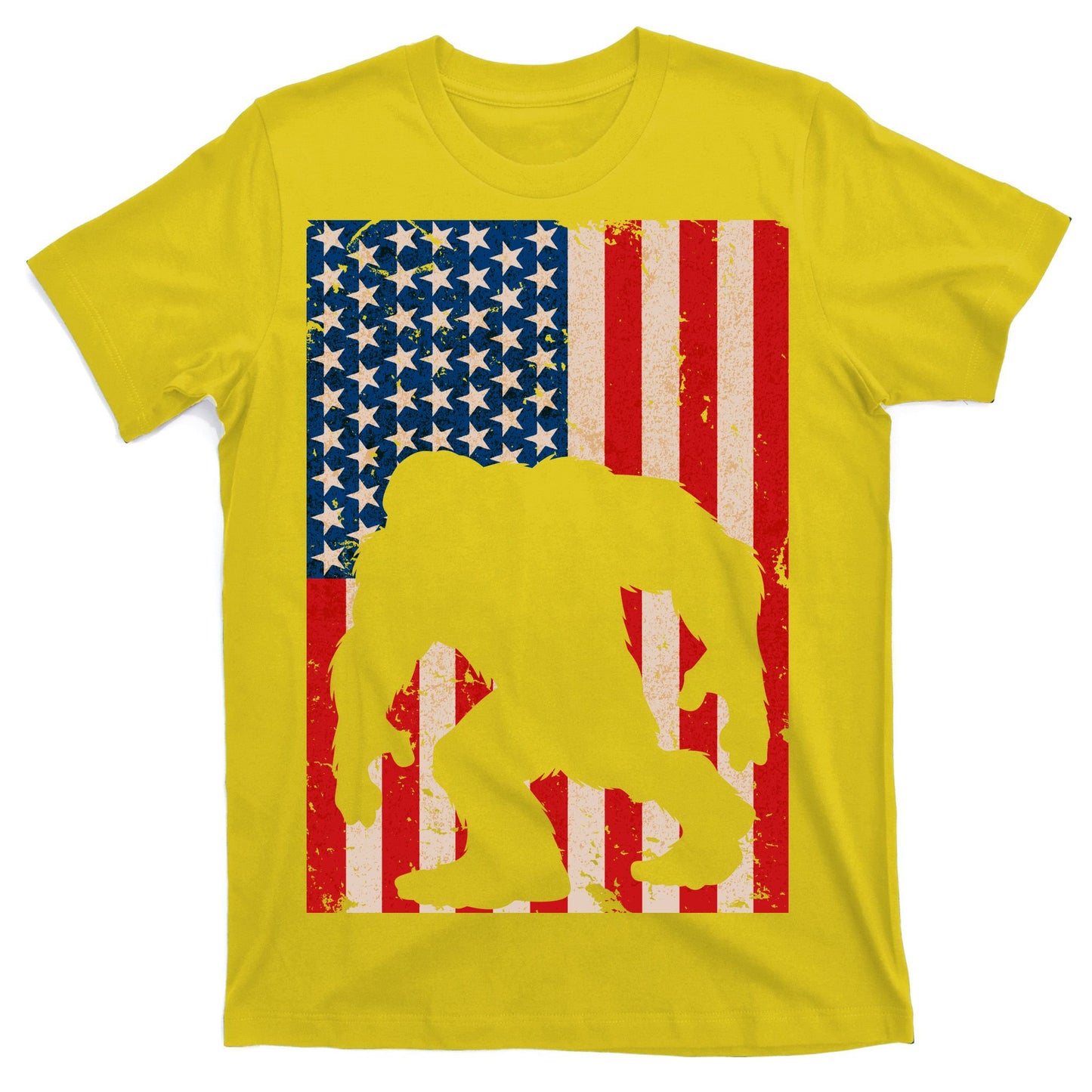 Vintage Bigfoot American Flag T-Shirt