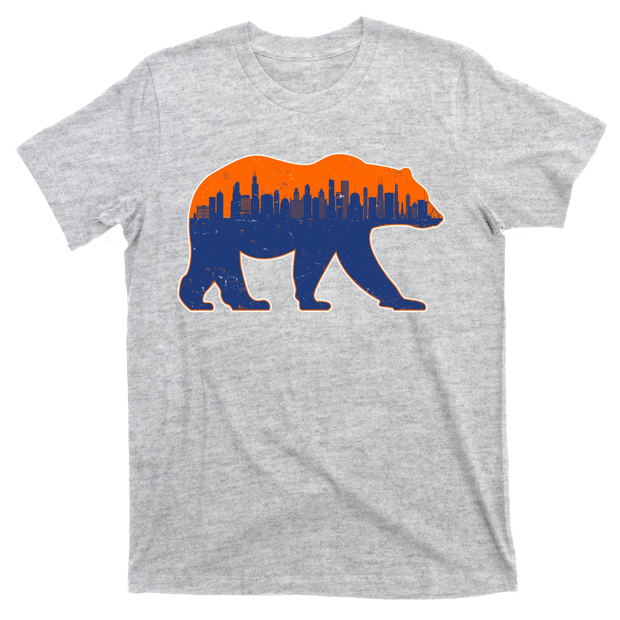 Vintage Chicago Illinois Skyline Bears Football T-Shirt