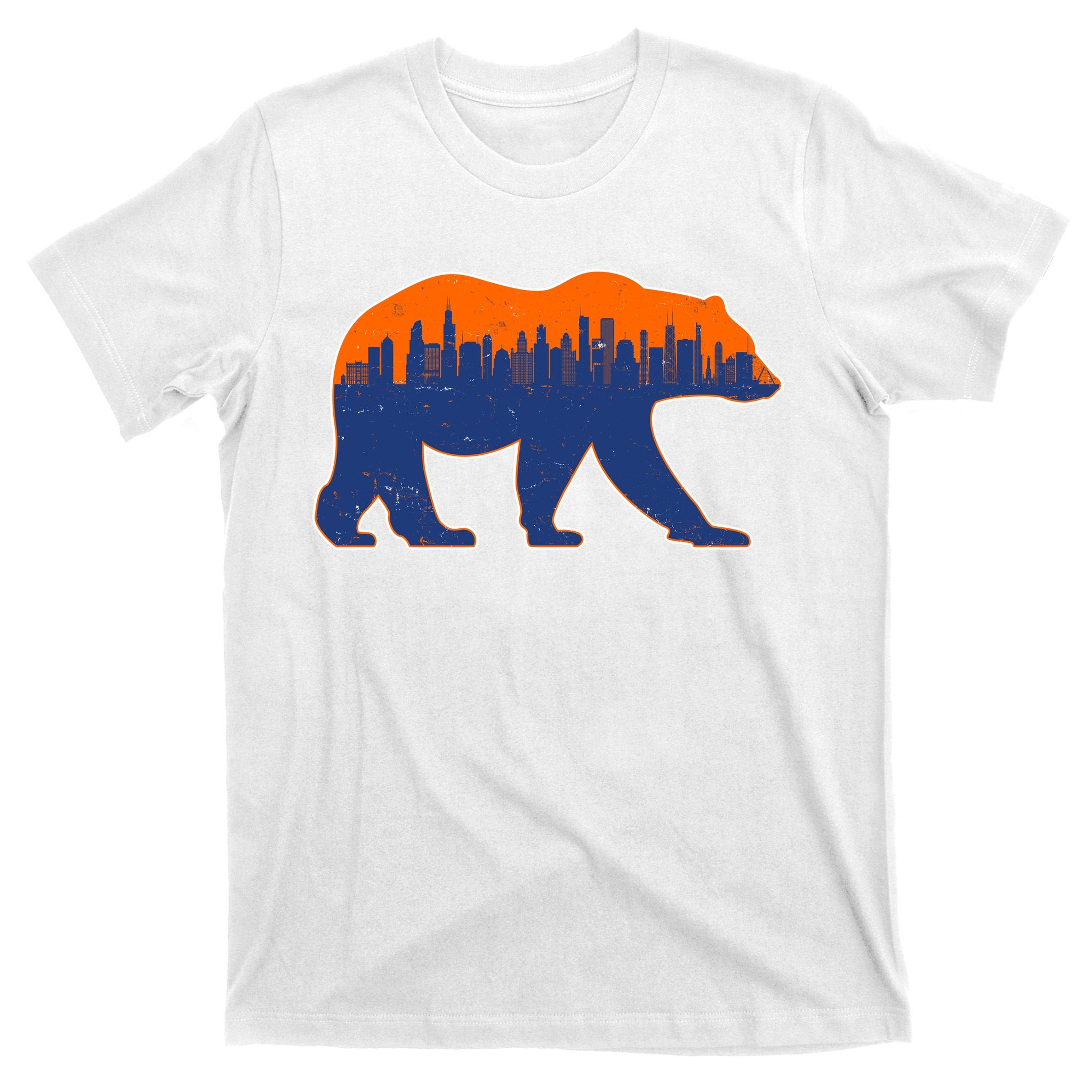 Vintage Chicago Illinois Skyline Bears Football T-Shirt
