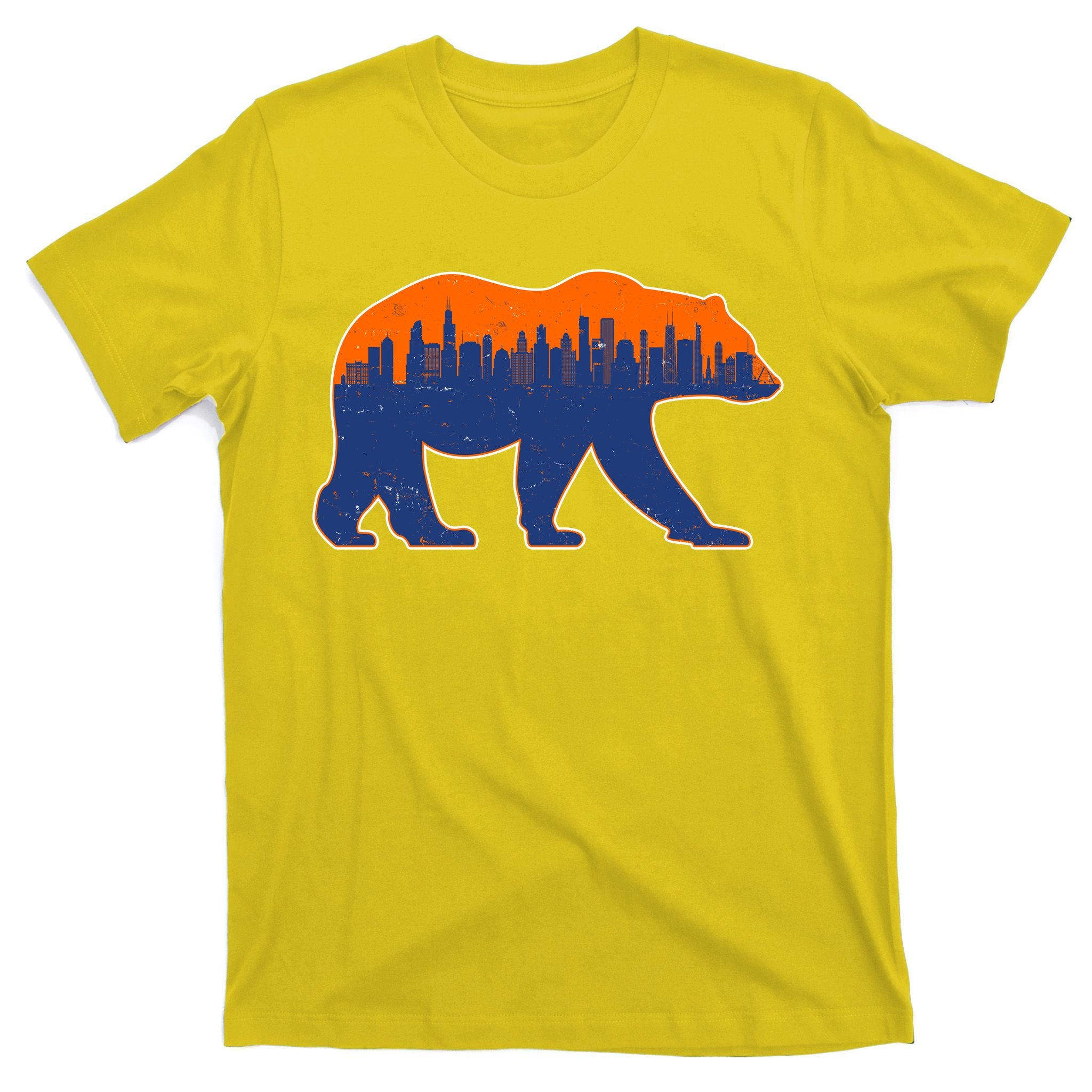 Vintage Chicago Illinois Skyline Bears Football T-Shirt