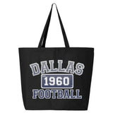 Vintage Dallas Texas Football Est 1960 25L Jumbo Tote