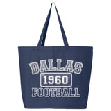 Vintage Dallas Texas Football Est 1960 25L Jumbo Tote