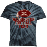 Vintage Distressed Washington DC Football Team Kids Tie-Dye T-Shirt