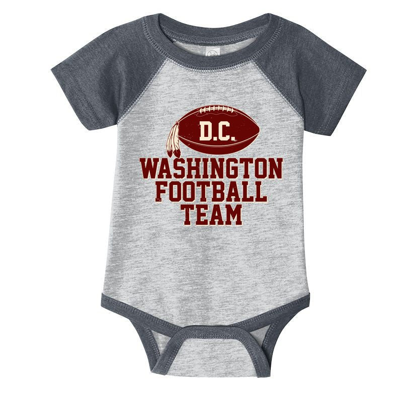 Vintage Distressed Washington DC Football Team Infant Baby Jersey Bodysuit