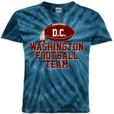 Vintage Distressed Washington DC Football Team Kids Tie-Dye T-Shirt