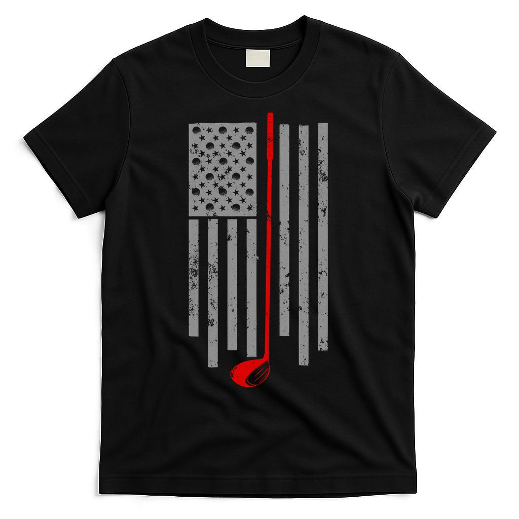 Vintage Golf American Flag USA T-Shirt