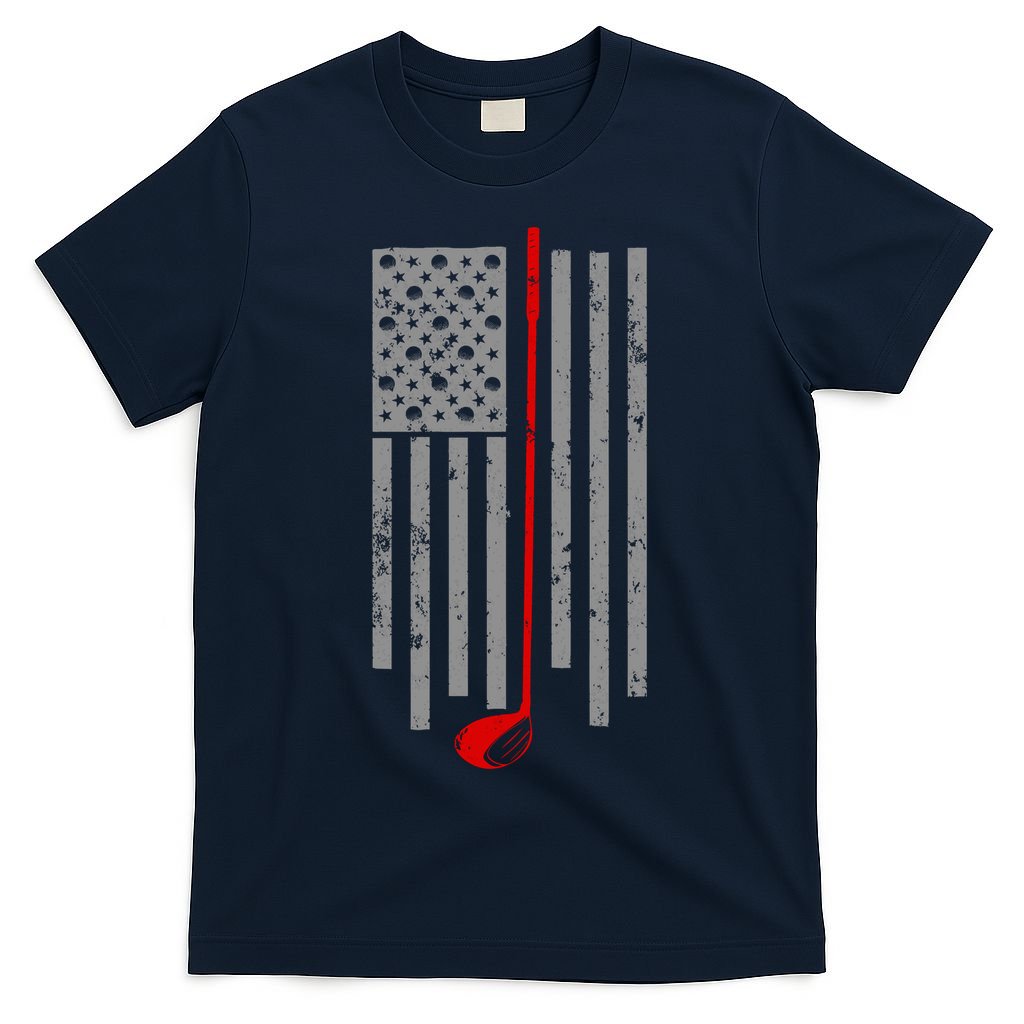 Vintage Golf American Flag USA T-Shirt