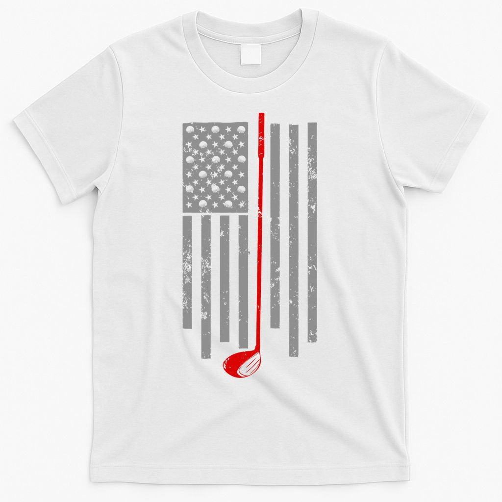 Vintage Golf American Flag USA T-Shirt
