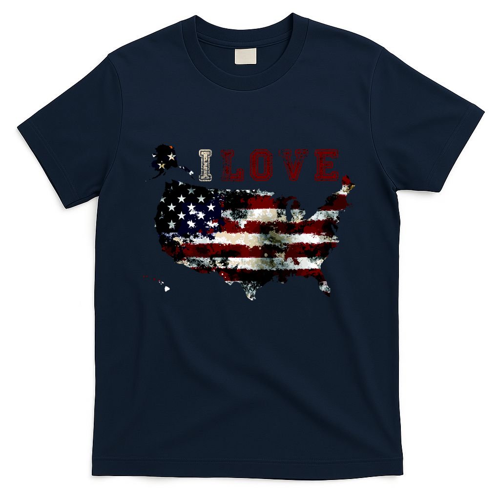 Vintage I Love The USA - United States T-Shirt