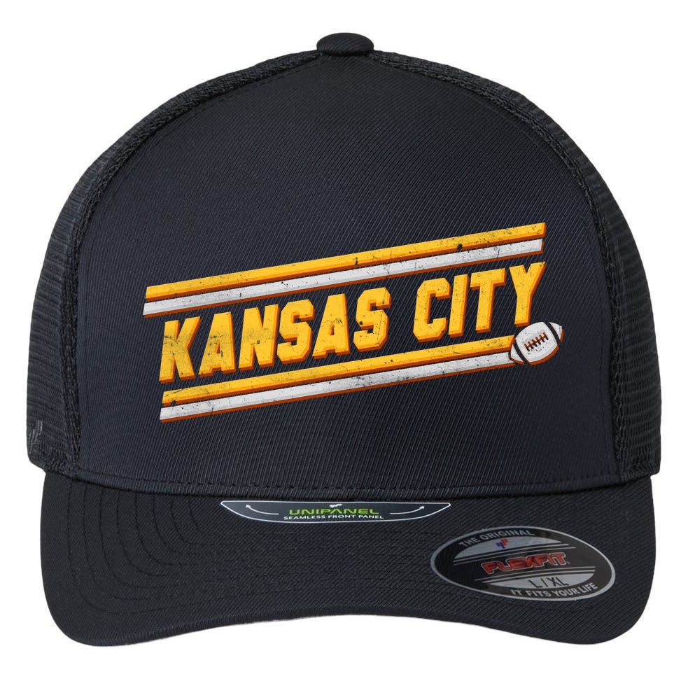Vintage Kansas City Football Flexfit Unipanel Trucker Cap