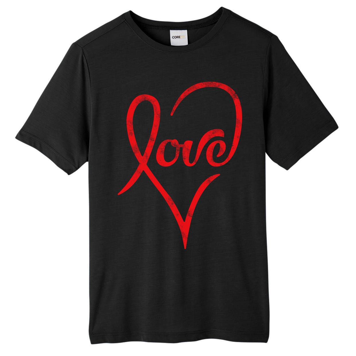 Vintage Love Heart Symbol Tall Fusion ChromaSoft Performance T-Shirt